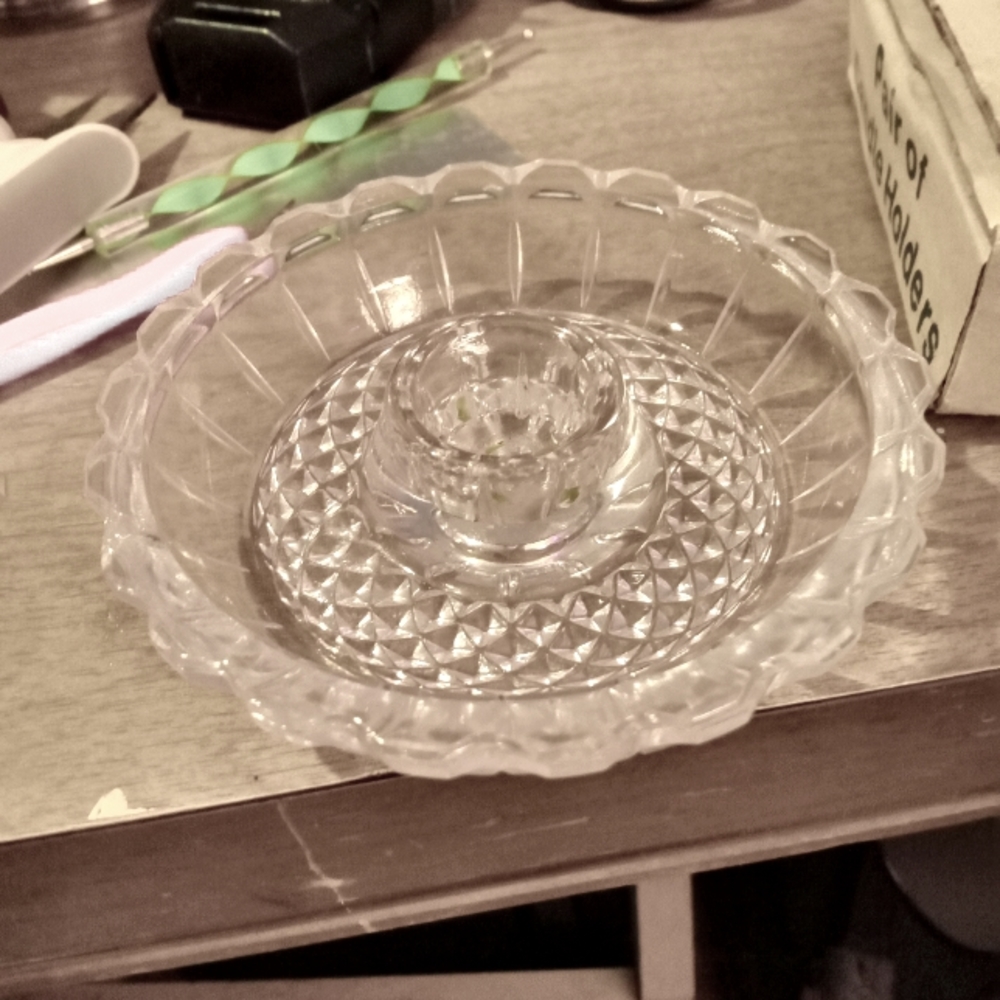 Crystal candle holders